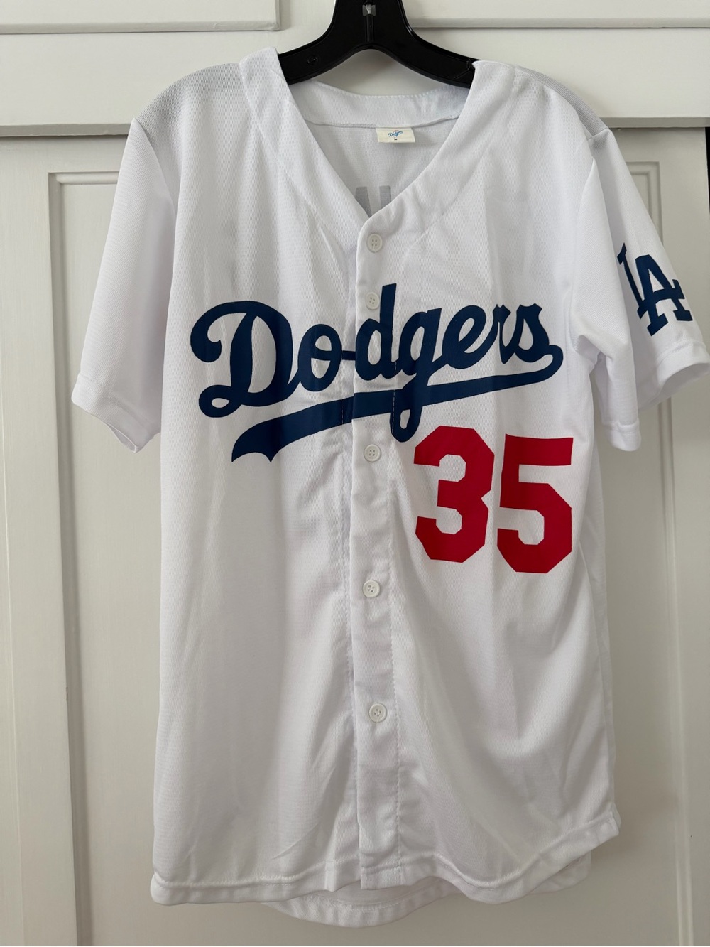 Dodgers Bellinger Men’s #35 White Baseball Jersey-Medium